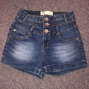 High Rise Jean Shorts. Size 4